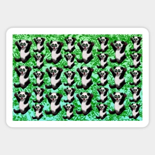 Pick me up panda pattern green Sticker